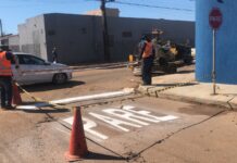 Nova sinalização no bairro Igarapé deve evitar acidentes no local
