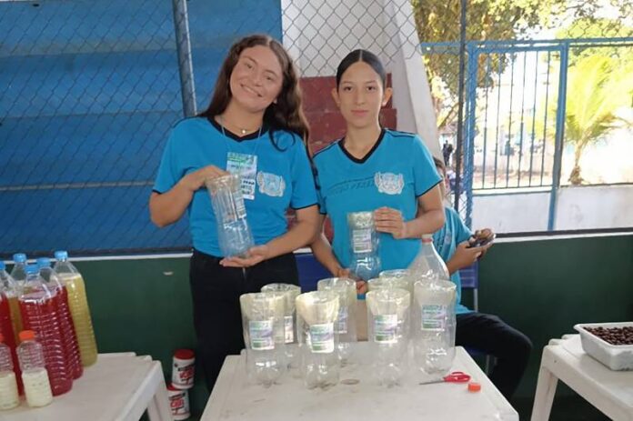 Estudantes estaduais criam filtro com caroço de açaí para coletar água limpa no Marajó