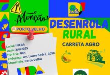 Carreta do Desenrola Rural estará em Porto Velho na segunda-feira (02) para renegociação de dívidas de agricultores familiares O atendimento será realizado das 8h às 17h, por meio de uma carreta especialmente equipada para orientar e ajudar quem possui pendências financeiras com o Banco do Brasil