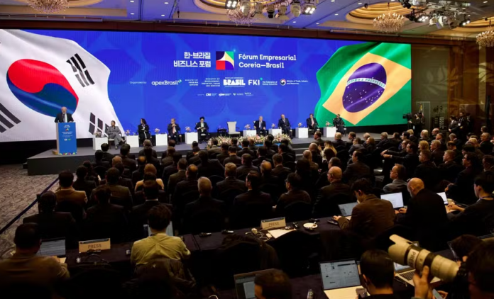 Os atos foram celebrados durante a visita oficial do presidente Luiz Inácio Lula da Silva à Coreia do Sul — Foto: Carol De Vita/MAPA