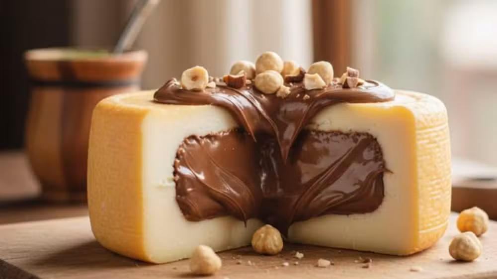 Queijo recheado com creme de avelã é outra das opções doces — Foto: Arquivo Pessoal