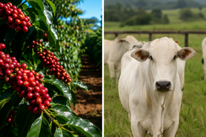 Café valorizado e pecuária fortalecida: o campo de Rondônia segue produzindo riqueza e movimentando a economia do estado.